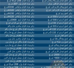 لیست محصولات برند تورچ