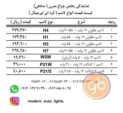 لامپ خودرو کره ای اورجینال