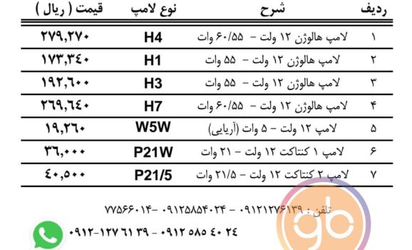 لامپ خودرو کره ای اورجینال